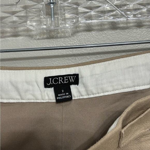 J. Crew Slim-Fit Flare Pant in Stretch Linen Blend in Tan - Size 2 - Picture 6 of 8